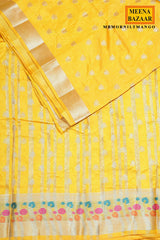 Mango Silk Saree with Woven Buti