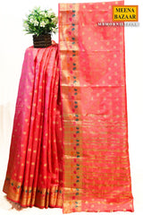 Morni Pink Silk Weaving Buti Saree