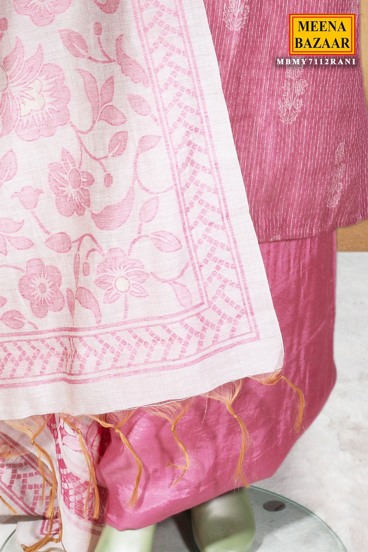 Rani Embroidered Cotton Unstitched Suit – Elegant Ethnic Wear