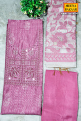 Rani Embroidered Cotton Unstitched Suit – Elegant Ethnic Wear
