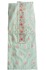 Firozi Chanderi Embroidered Suit Set