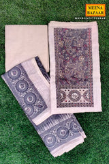 Tussar Cotton Embroidered Suit Piece – Elegant Everyday Ethnic Wear