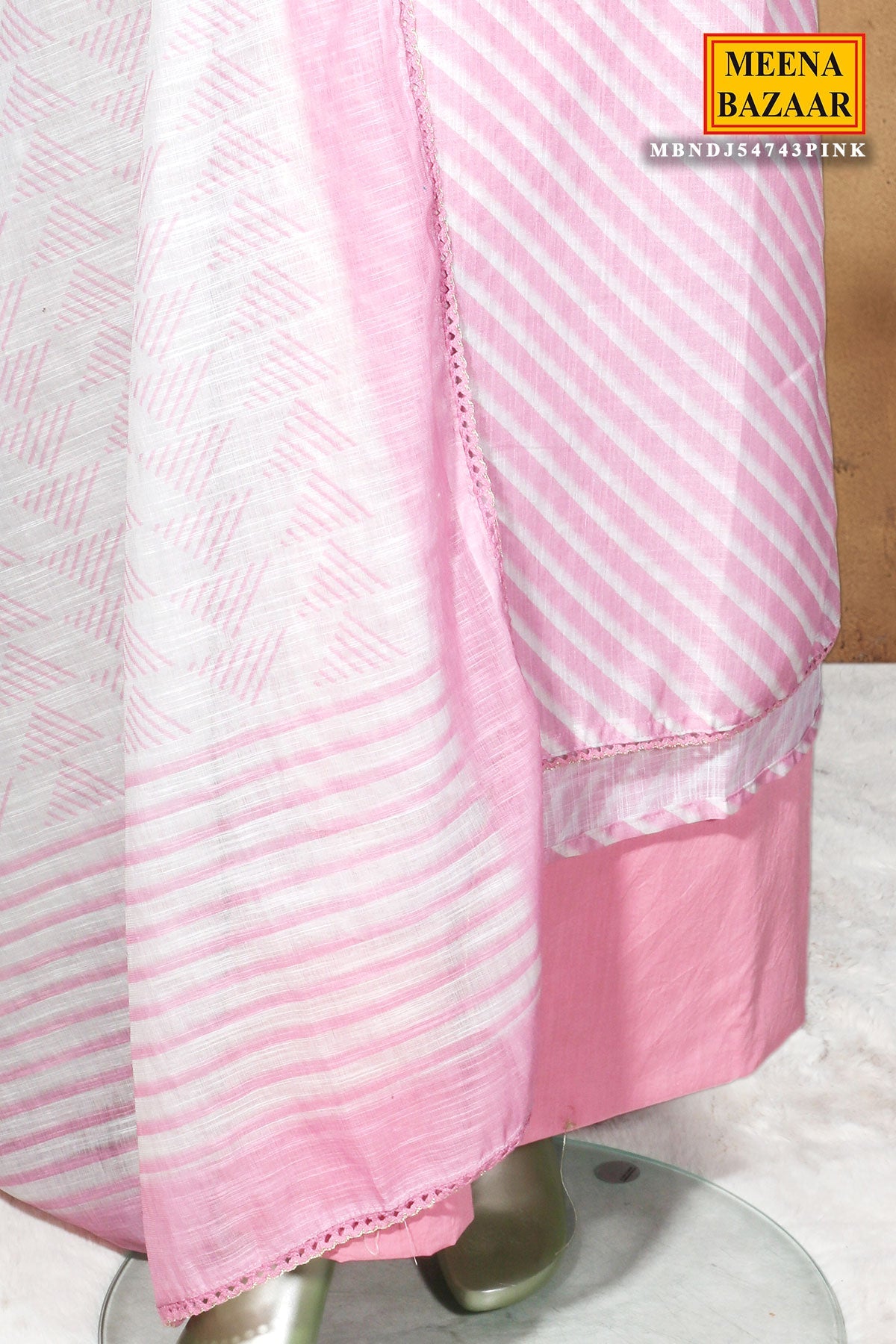 Pink Cotton Embroidered Unstitched Suit – Elegant Everyday Ethnic Wear