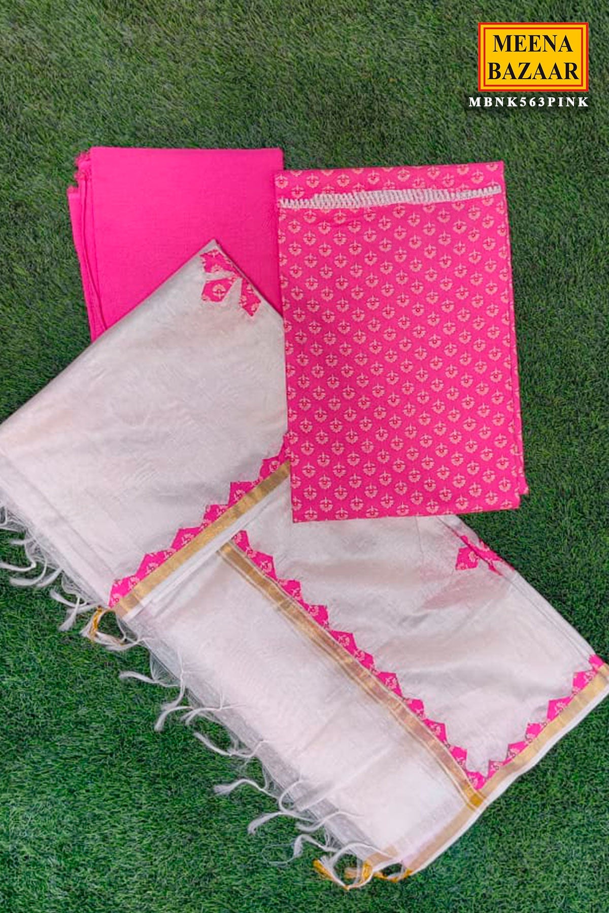 Pink Embroidered Suit Piece Set