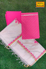 Pink Embroidered Suit Piece Set