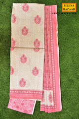 Gajri Cotton Embroidered Unstitched Suit Set