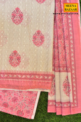 Gajri Cotton Embroidered Unstitched Suit Set
