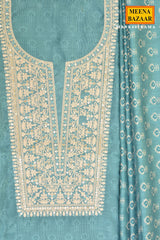 Rama Kurta Set with Printed Dupatta