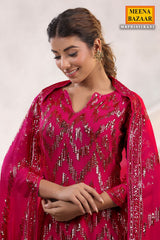 Rani Georgette Sequins Embroidered Unstitched Suit