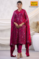 Rani Georgette Sequins Embroidered Unstitched Suit
