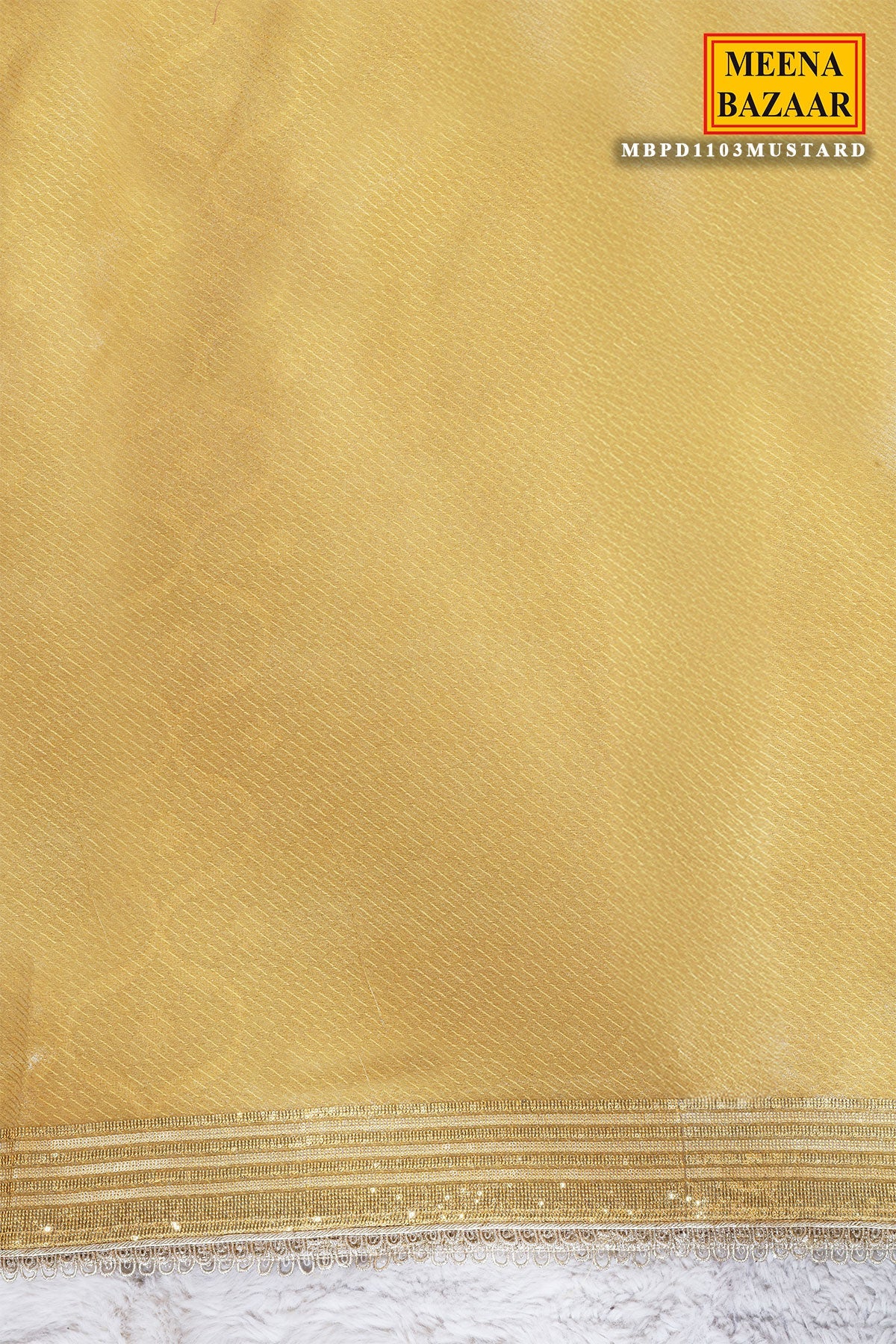 Mustard Tissue Saree Elegant Festive & Party Wear