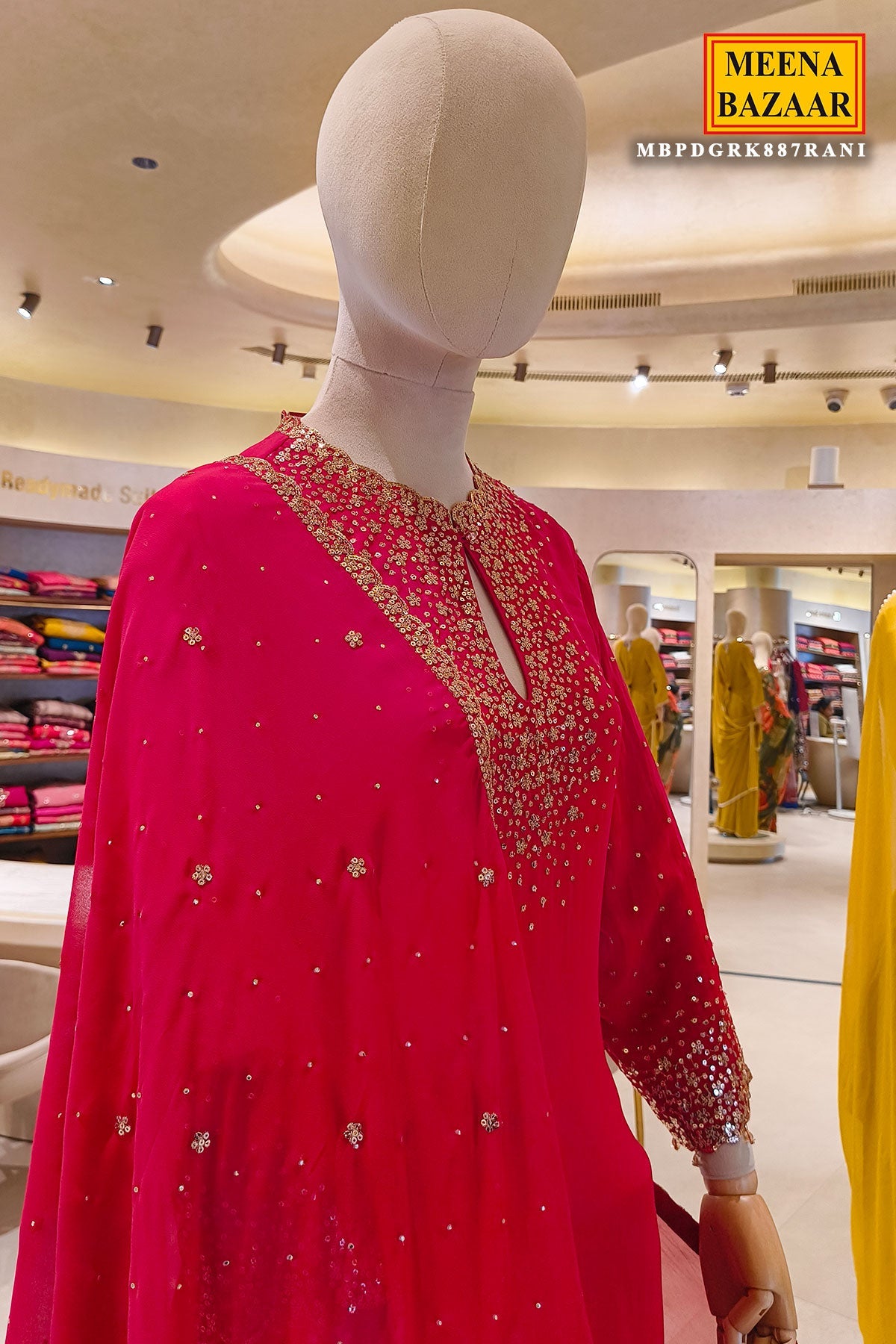 Rani Neck Embroidered Ready Made Suit Set