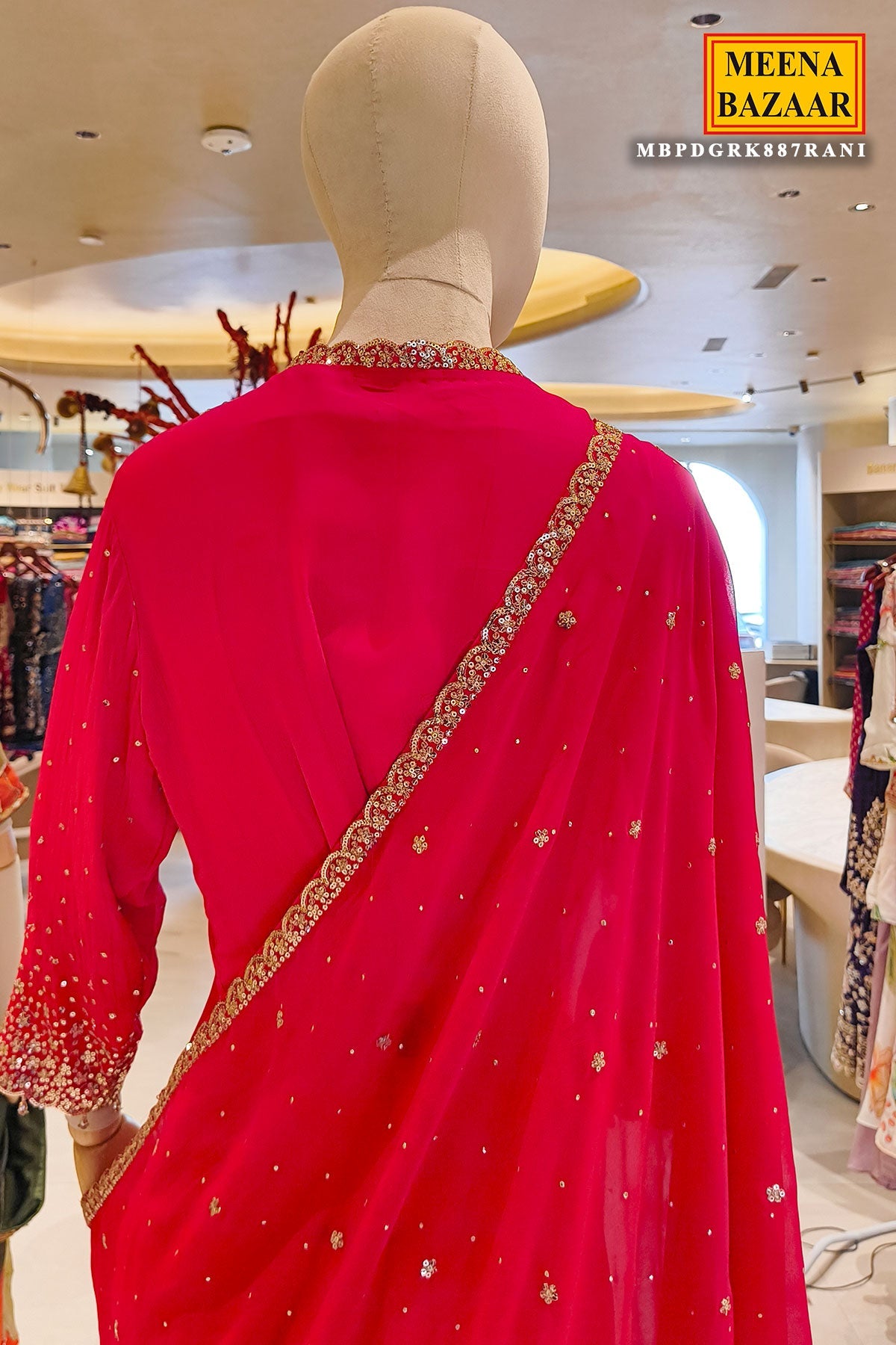 Rani Neck Embroidered Ready Made Suit Set