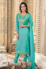 Rama Sequin Embroidered Unstitched Suit