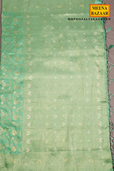 Sea Green Silk Saree with Elegant Weaving Jal