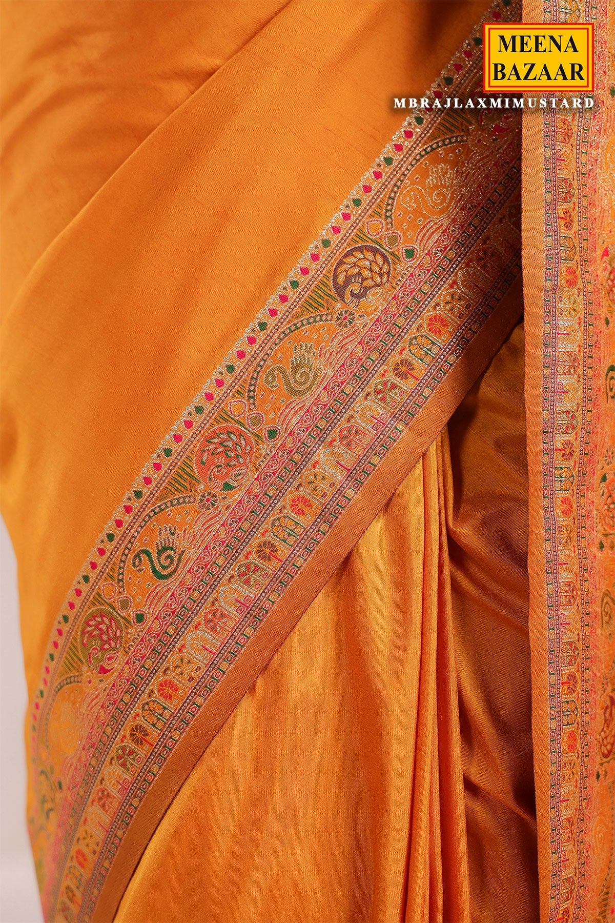 Mustard Silk Saree with Weaving Traditional Festive & Party Wear