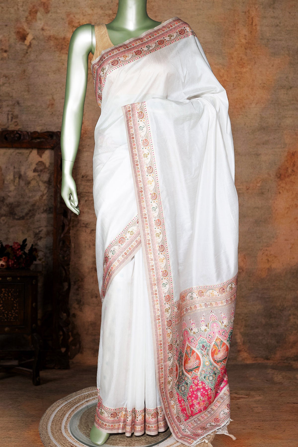 Tussar Silk Woven Saree for Women Elegant Traditional Ethnic Saree