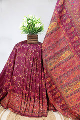 Wine Silk Weaving Saree Elegant Traditional & Festive Wear