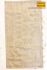 Rimzim Cream Silk Weaving Jaal Saree