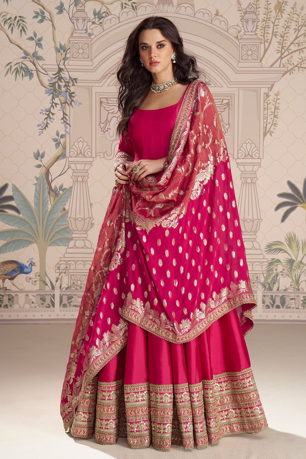 Rani Silk Embroidered Gown