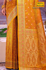 Mustard Woven Banarasi Silk Saree