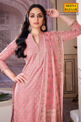 Gajari Chanderi Cotton Woven Unstitched Suits