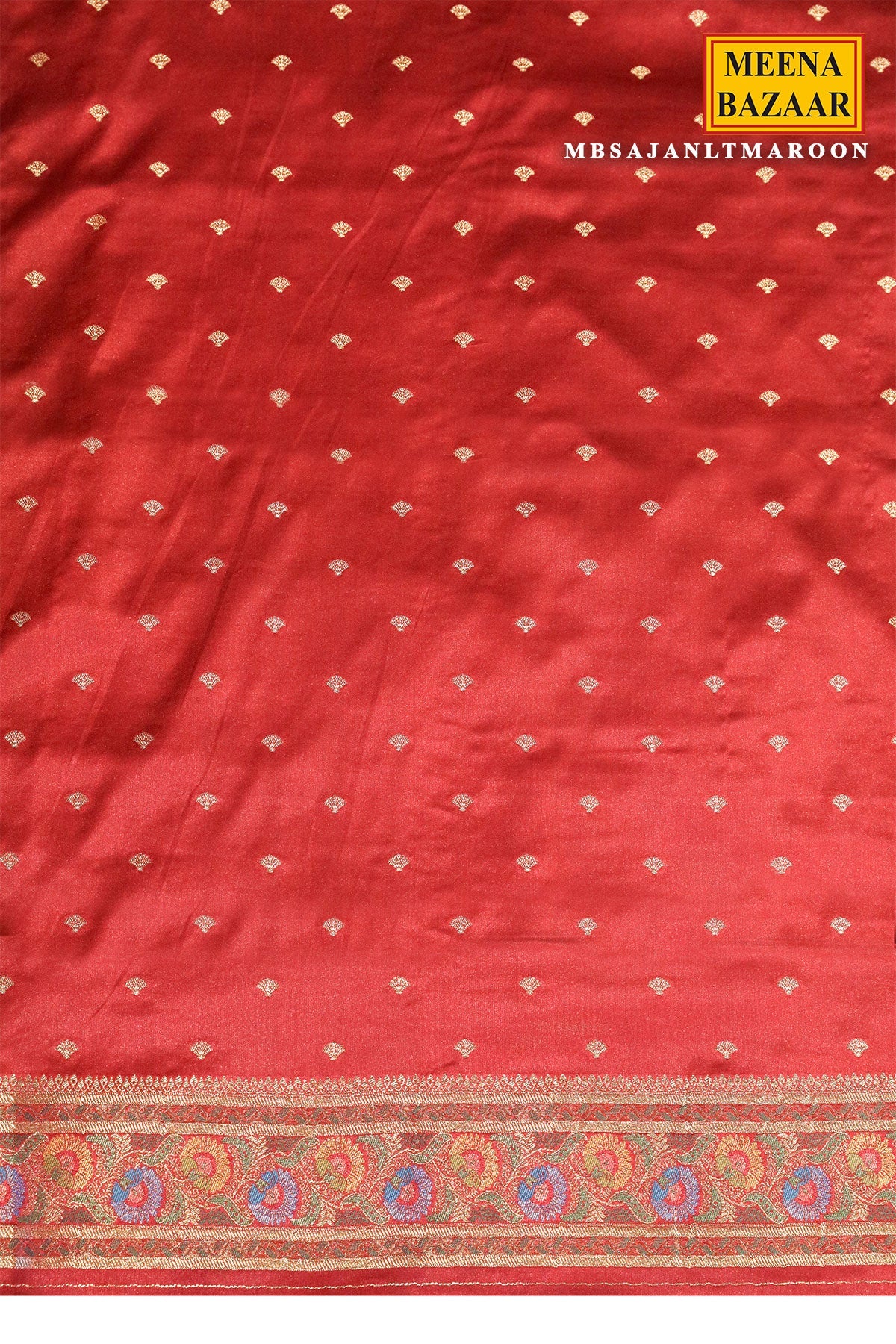 Maroon Silk Weaving Jal Saree