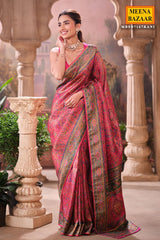 Rani Silk Weaving Saree Traditional Festive Wear