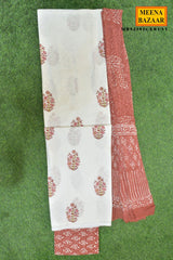 Floral Embroidered Suit Set with Dupatta
