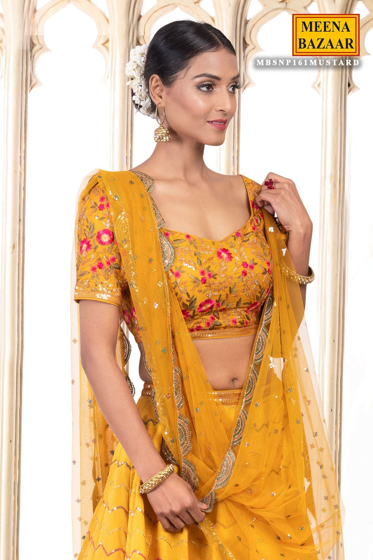 Mustard Silk Lehenga