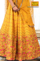 Mustard Silk Lehenga