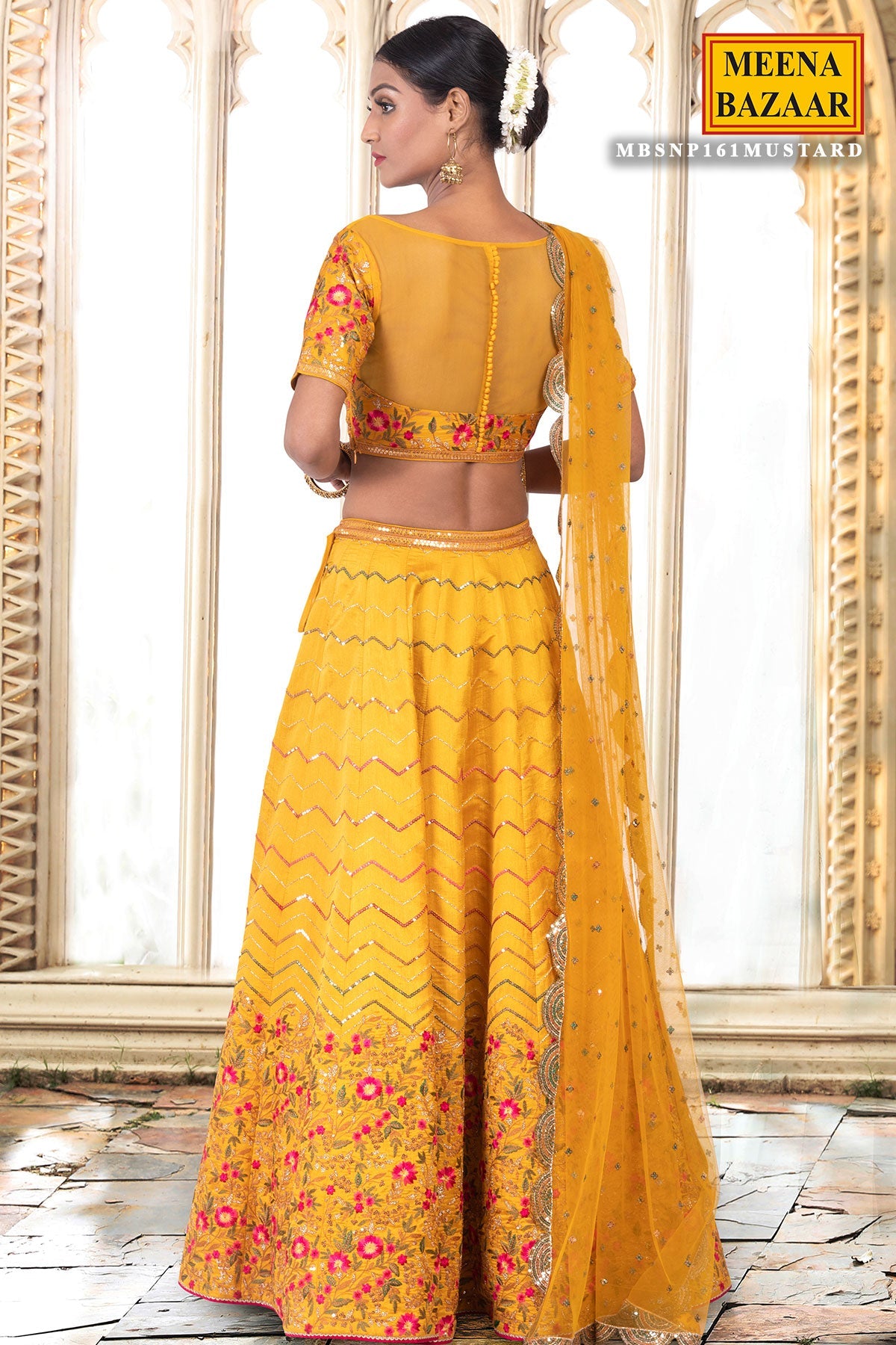 Mustard Silk Lehenga