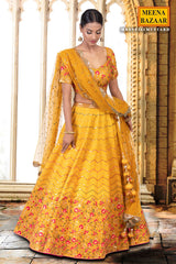 Mustard Silk Lehenga