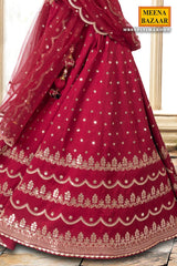 Maroon Zari & Sequin Lehenga