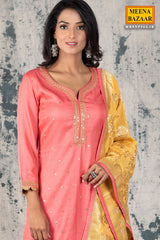 Gajari Silk Sequins Suit Set