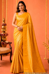 Mango Silk Saree with Signature Weaving Jal