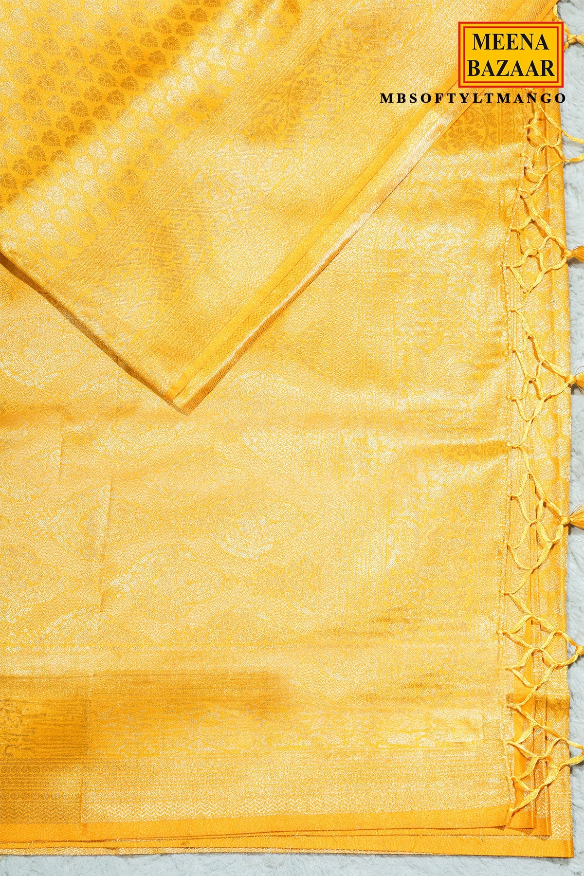 Mango Silk Saree with Signature Weaving Jal