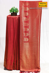 Softy Maroon Silk Weaving Saree