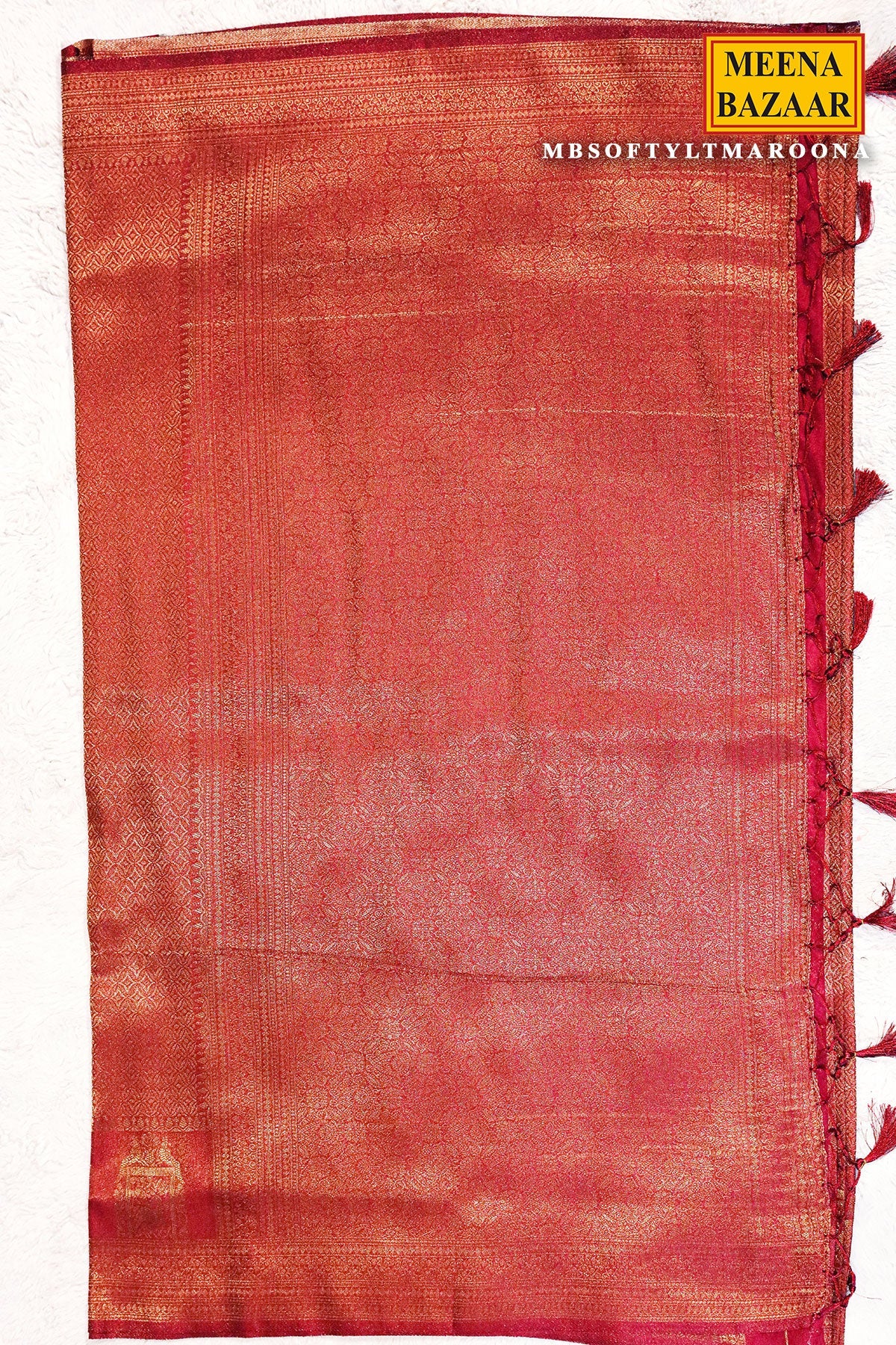 Softy Maroon Silk Weaving Saree