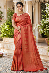 Softy Maroon Silk Weaving Saree
