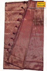 Softy Maroon Silk Weaving Jaal Saree – Classic Edit