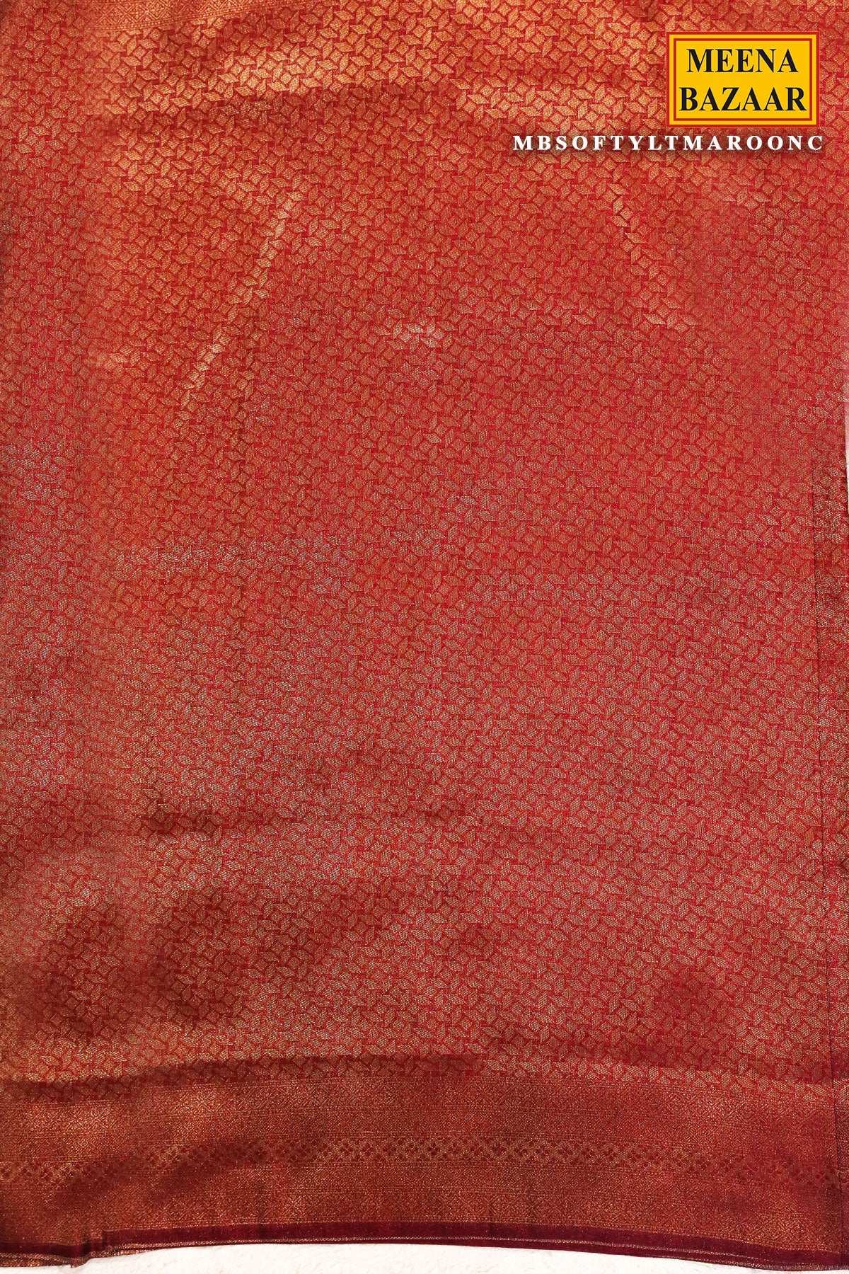 Softy Maroon Silk Weaving Jaal Saree