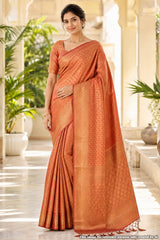 Softy Maroon Silk Weaving Jal Saree