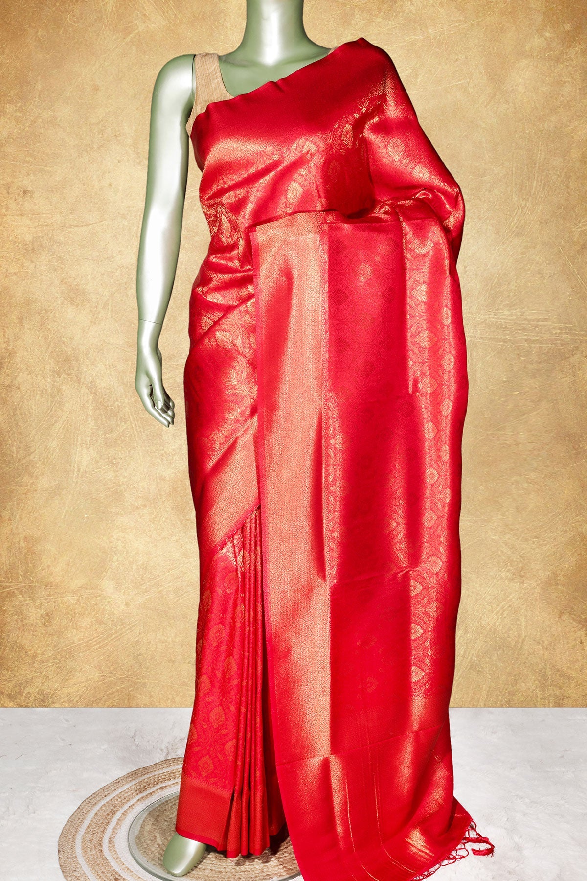 Red Silk Weaving Saree for Women - Elegant Festive & Wedding Wear