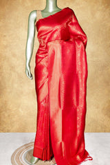 Red Silk Weaving Saree for Women - Elegant Festive & Wedding Wear