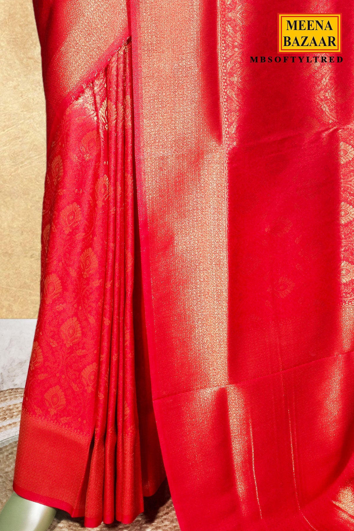 Red Silk Weaving Saree for Women - Elegant Festive & Wedding Wear