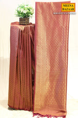 Softy Wine Silk Weaving Jal Saree