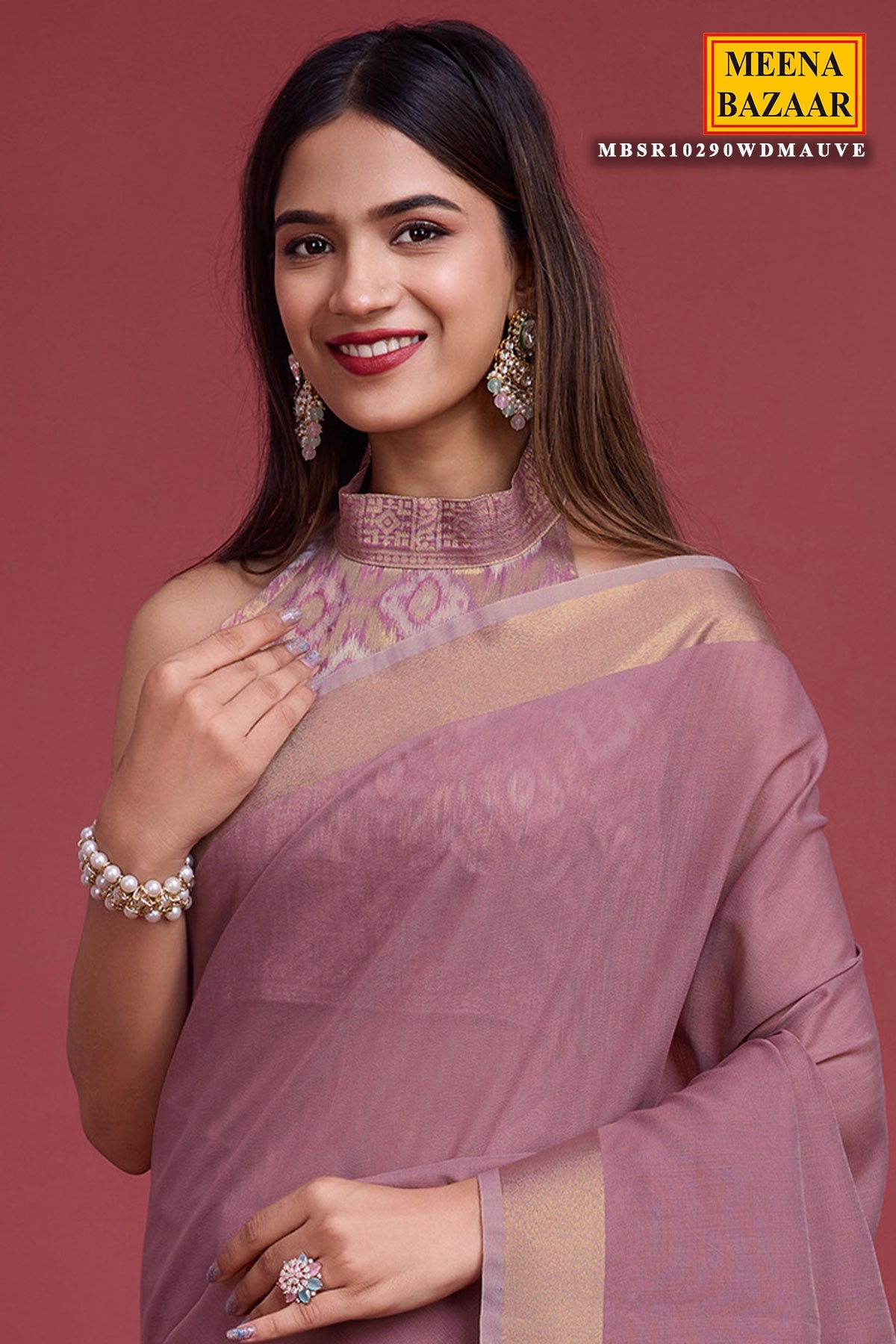 Mauve Cotton Weaving Saree – Elegant Everyday Comfort