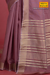 Mauve Cotton Weaving Saree – Elegant Everyday Comfort