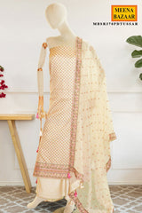 Tussar Silk Suit Set with Dupatta